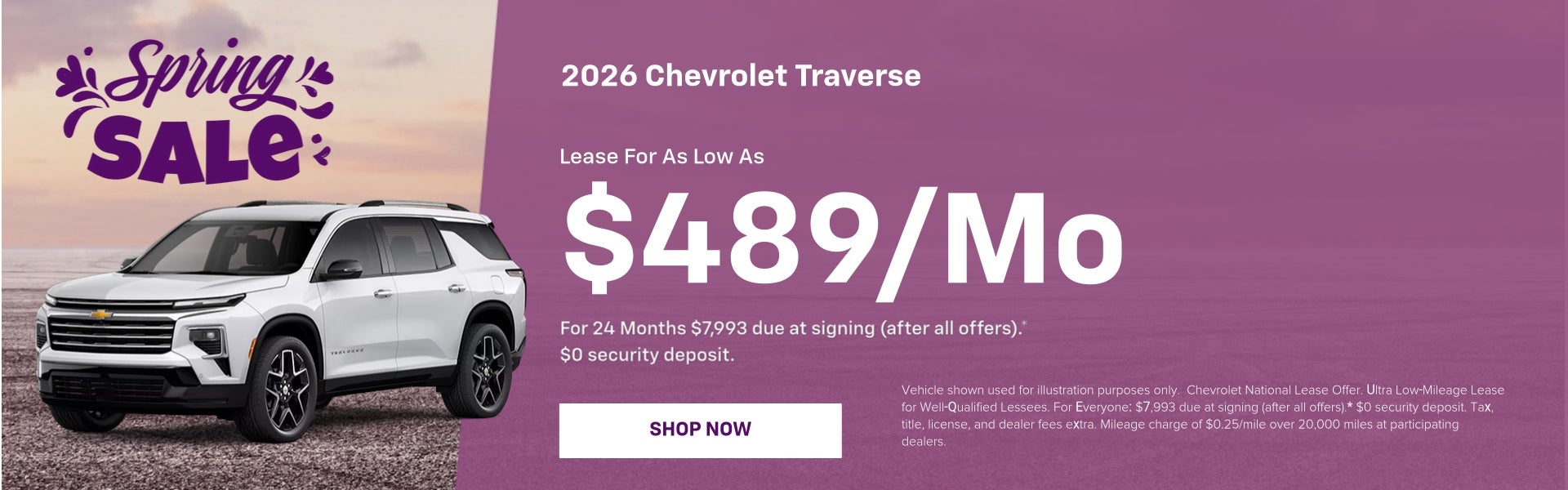 2026 Chevy Traverse April Specials