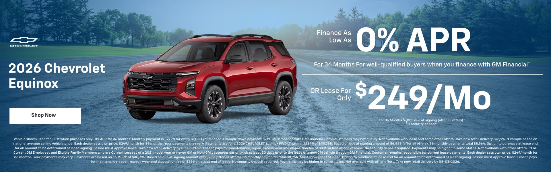 2026 Chevy Equinox July Specials