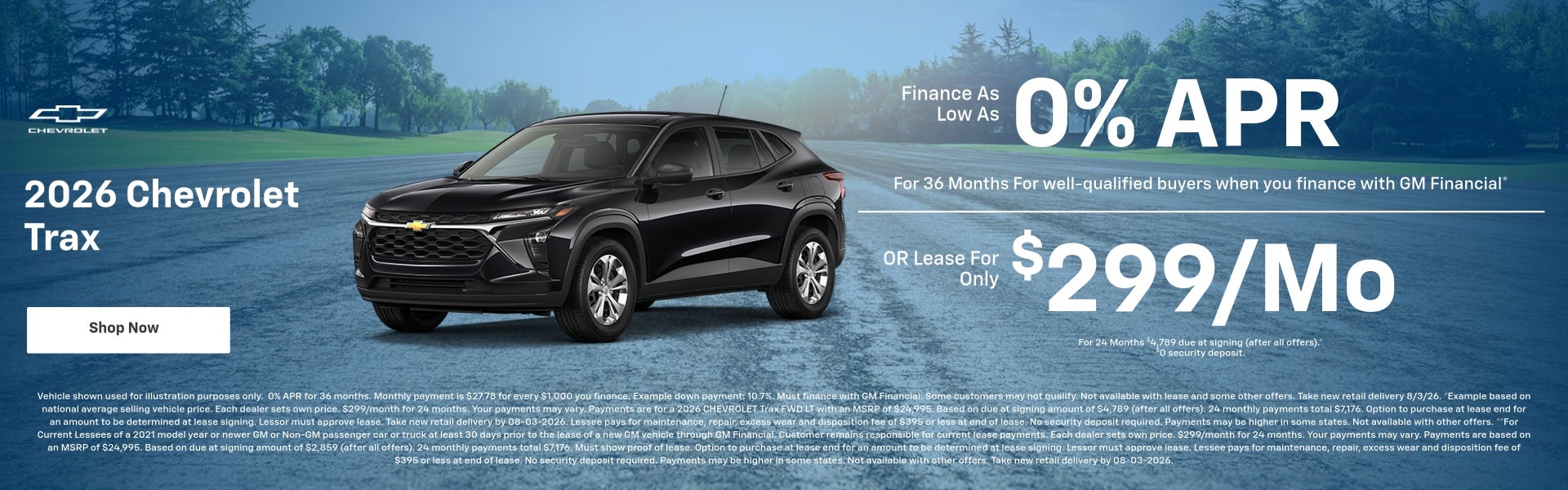 2026 Chevy Trax July Specials