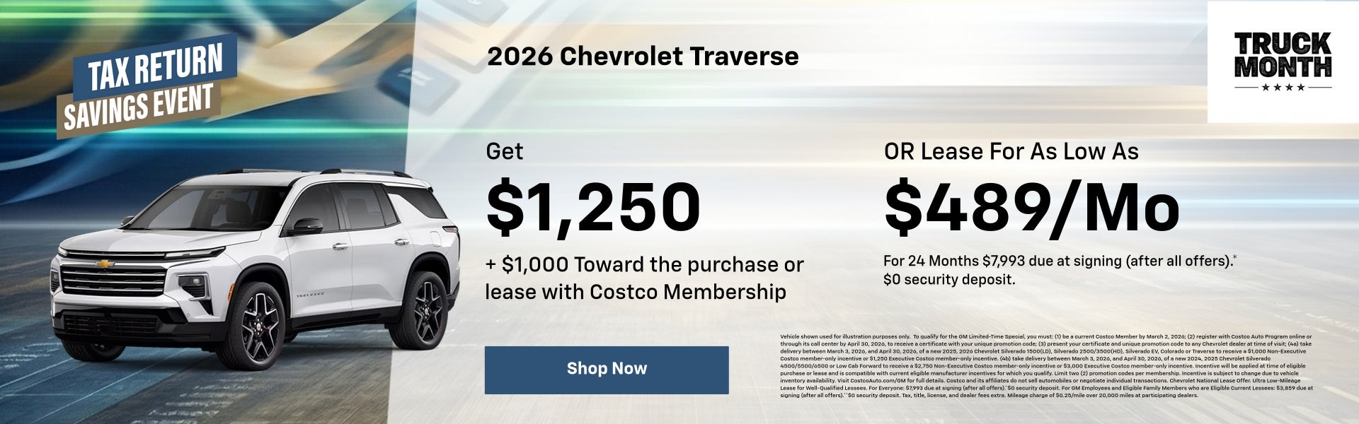 2026 Chevrolet Traverse March Specials