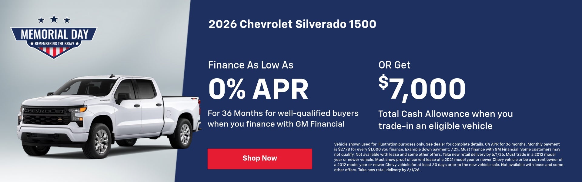 2026 Chevy Silverado 1500 May Specials