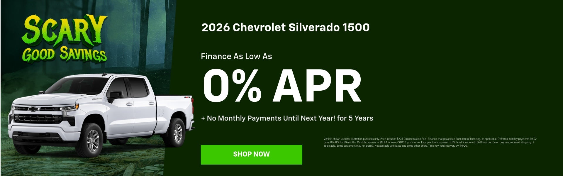 2026 Chevy Silverado 1500 October Specials