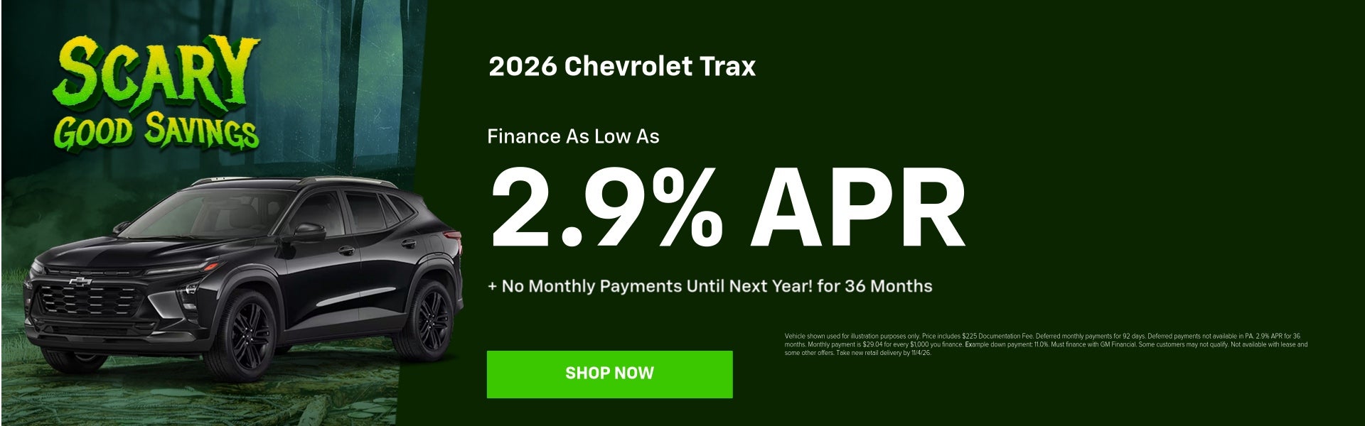 2026 Chevy Trax October Specials