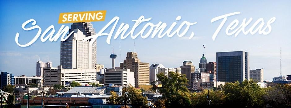 Image of the downtown buioldings in San Antonio, TX